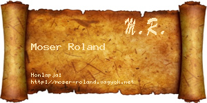 Moser Roland névjegykártya